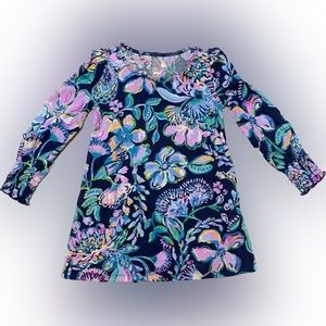 Lilly Pulitzer mini diann dress high tide navy she got sol girls toddlers